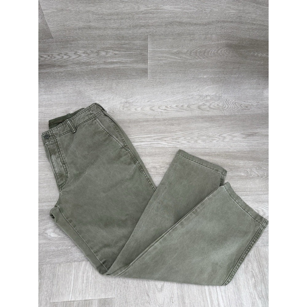 Banana Republic Men's Straight Fit Pants Green Size 32x30 Stretch Casual Chinos